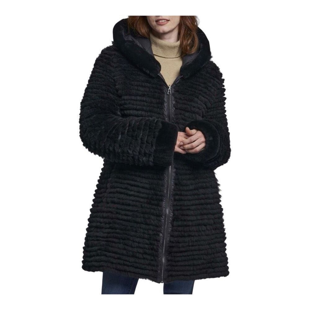 Blue Duck water resistant reversible genuine shearling 700 fill down coat S NWT - Picture 3 of 9